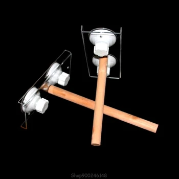 

New Parrot Holder Wood Support Frame Outing Portable Car Bathing Stand with Suction Cup Parrots Toy O12 20 Dropship