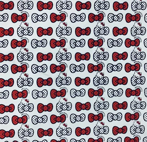 wide 140cmx 1 yard Хорошая плотная холщовая ткань с рисунком котенка кота и банта, хлопковая ткань с принтом, лоскутная скатерть, сделай сам, сумка для шитья дивана - Цвет: wide 140cmx 1 yard