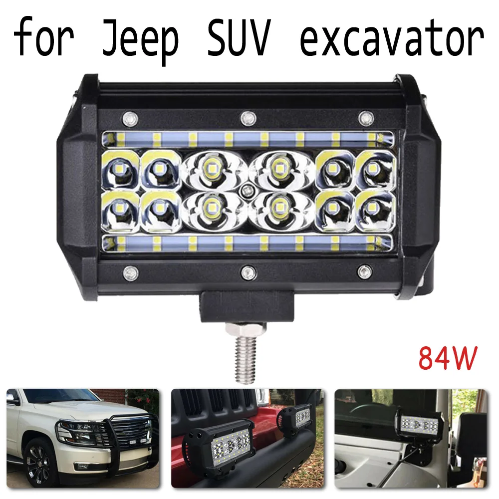 

New Car Truck 12V 24V LED Work Light Headlight Flood Spot For Jeep SUV Excavators Off-Road White 28-LED Work Light