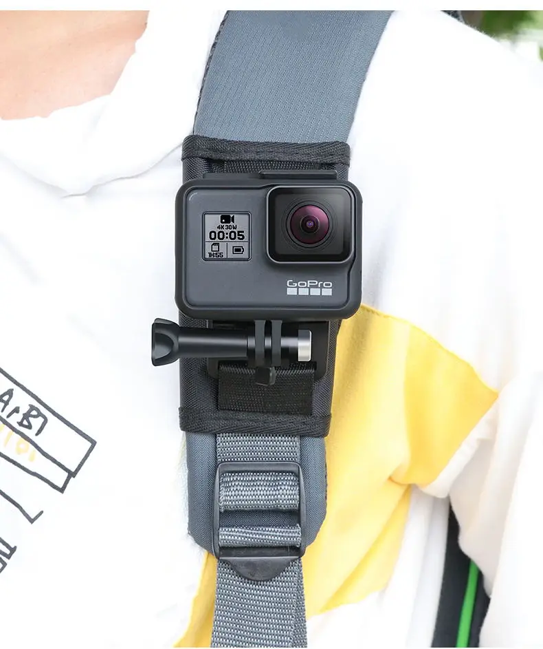 Зажим для сумки Clownfish с быстрым креплением для GoPro Hero 8 7 6 5 Xiaomi Yi 4K SJ4000 Sj8/9 pro Max eken H9 R Mijia камера рюкзак зажим
