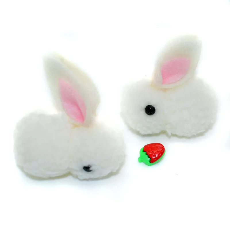 white 4 шт./лот мягкий мини-кролик плюшевый кролик куклы животных для игрушки куклы DIY Свадебные украшения подарки - Цвет: white