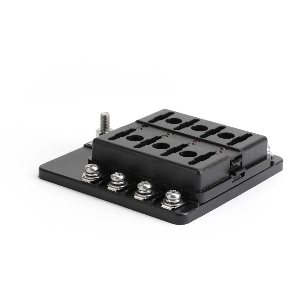 Areyourshop Waterproof 8 Way Blade Fuse Box Holder Block LED Indicator 32V Universal 100Amp