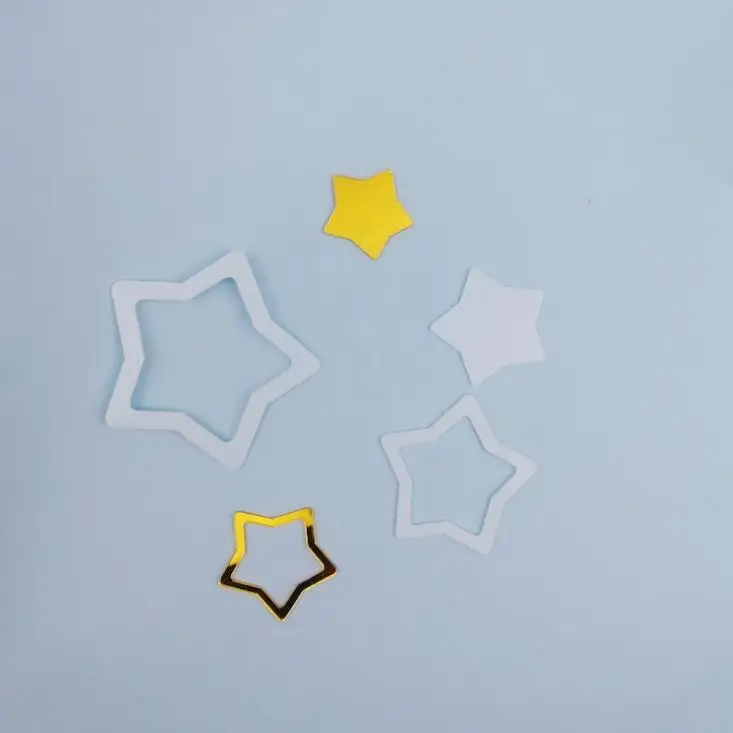 Star Cake topper Acrylic Cake decoration tool Wedding Birthday Party Gift decor - Цвет: Blue 2