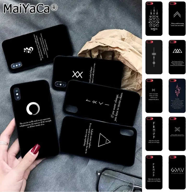 MaiYaCa чехлы с надписью руны викингов для iphone SE 2020 11 pro XS MAX 8 7 6 6S Plus X 5 5S XR|Бамперы| |