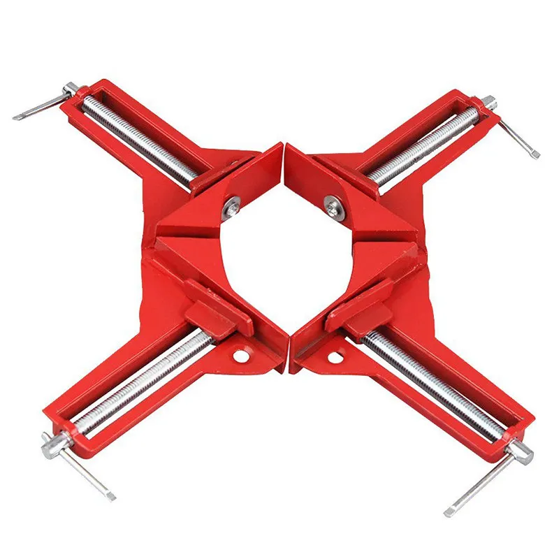 

HHO-Corner Clamps 3inch 2pcs 90 Degree Right Angle Clamp Mitre Clamp for Wood Working Metal DIY Glass Picture Framing Jig, Quick