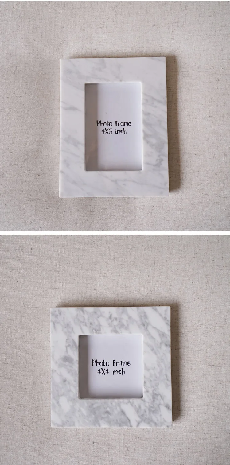 Zhi US Home Simple European Home Accessories Natural Marble Photo Frame Studio Model Soft Loading Decoration