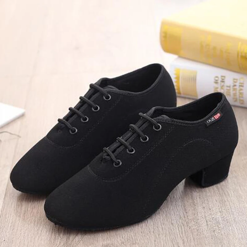 Men's Latin Dance Shoes Male Ballroom Tango Man dancing Shoes Heel 3CM Children's Boy's Shoes Dance Sneaker Jazz Shoes 18-27.5CM