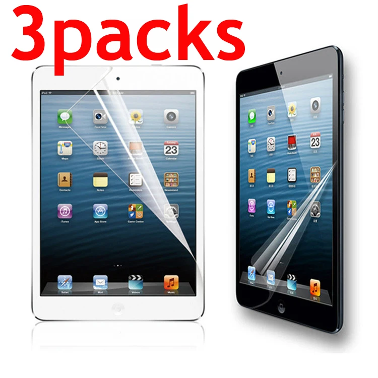 

3 packs PET soft screen protector for Ipad 2 3 4 air 12 pro 7.9 9.7 10.5 2018 2019 mini 1 2 3 4 5 film for Apple Ipad pro 11