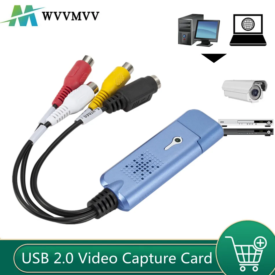 1 шт. подключи и работай для USB Easycap 2 0 Easy Cap аудио видео Захват адаптер VHS DVR DVD ТВ