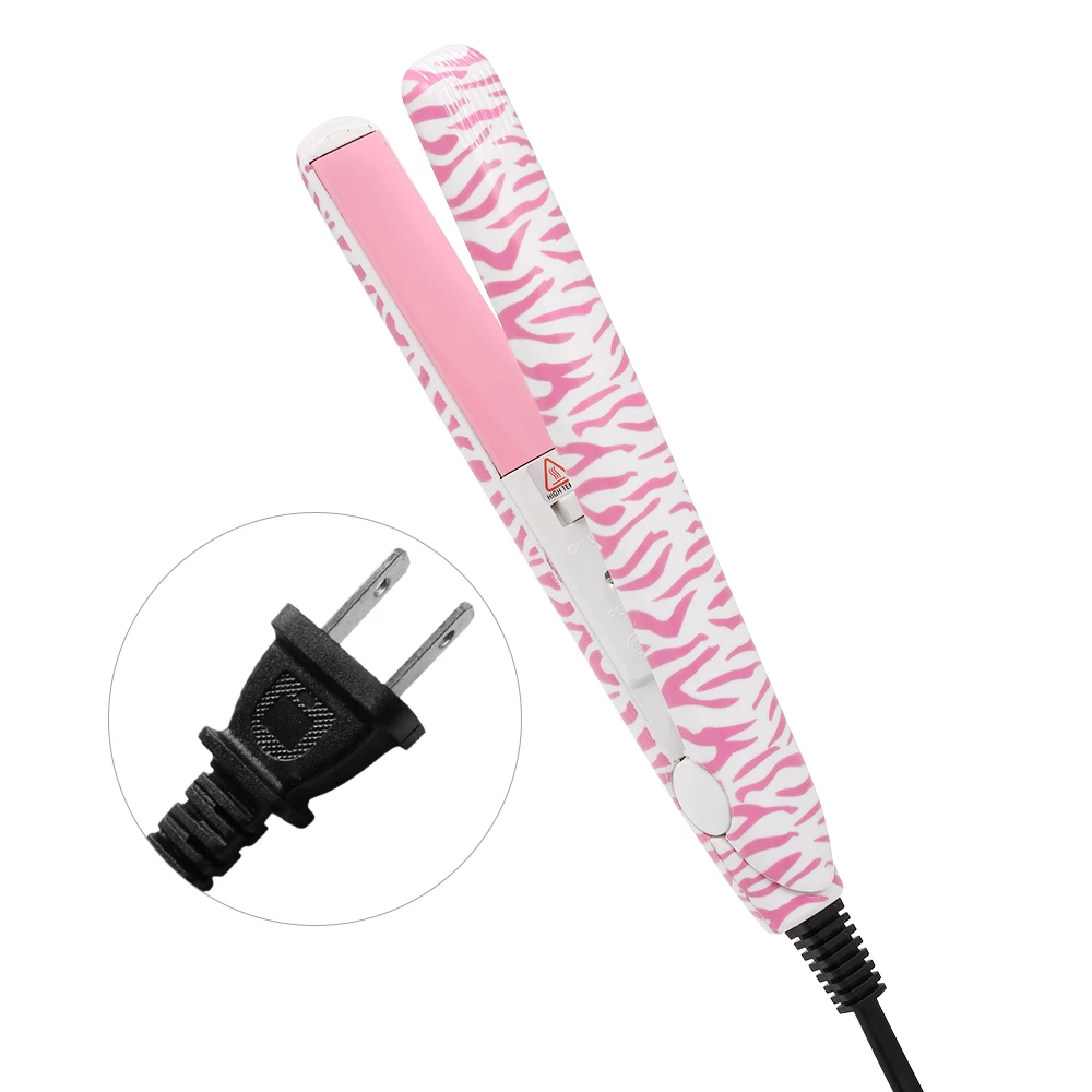Pink US Plug Выпрямитель волос Керамический выпрямитель волос Выпрямитель волос Инструменты для укладки волос Керамика путешествия ежедневное использование - Цвет: Pink US Plug