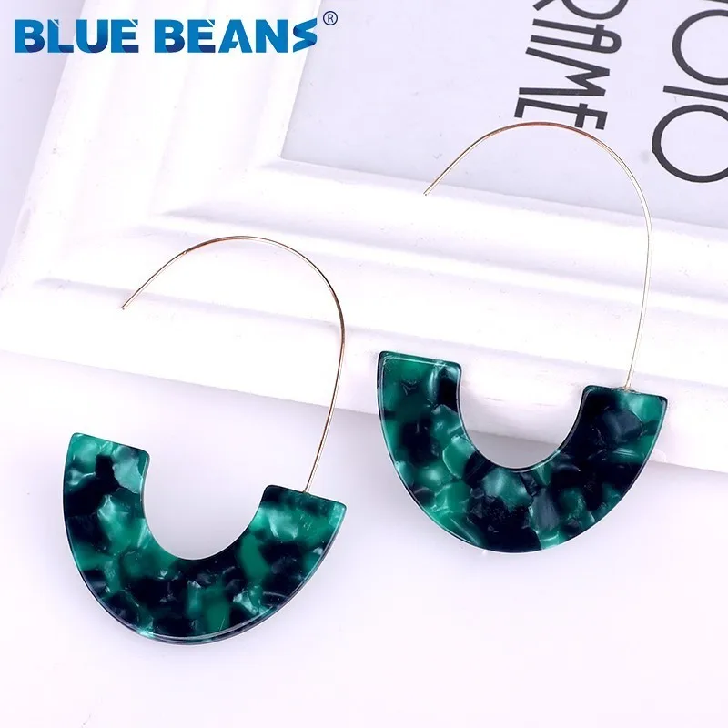 Женские серьги подвески CC яркие в богемном стиле с подвесками геометрической