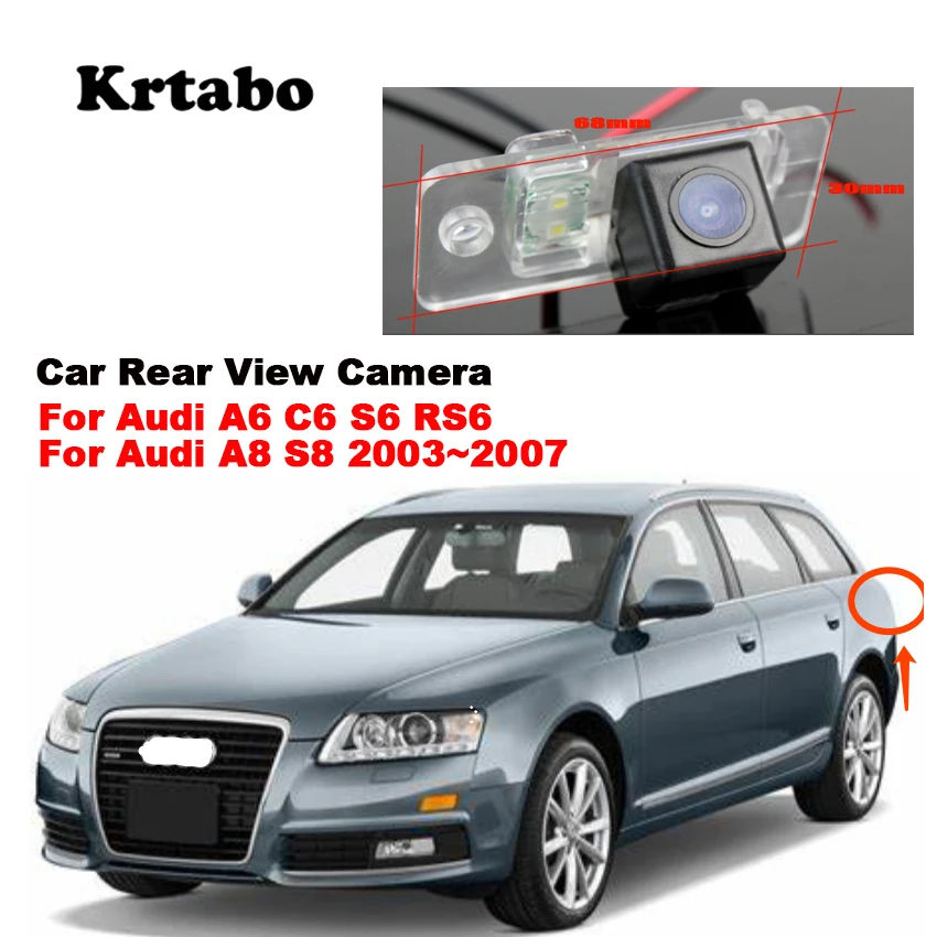 Car Parking Rear View Camera for Audi A4 S4 RS4 2001~2008 for Audi A6 C6 S6 RS6 2005~2009 HD CCD Night Vision Waterproof