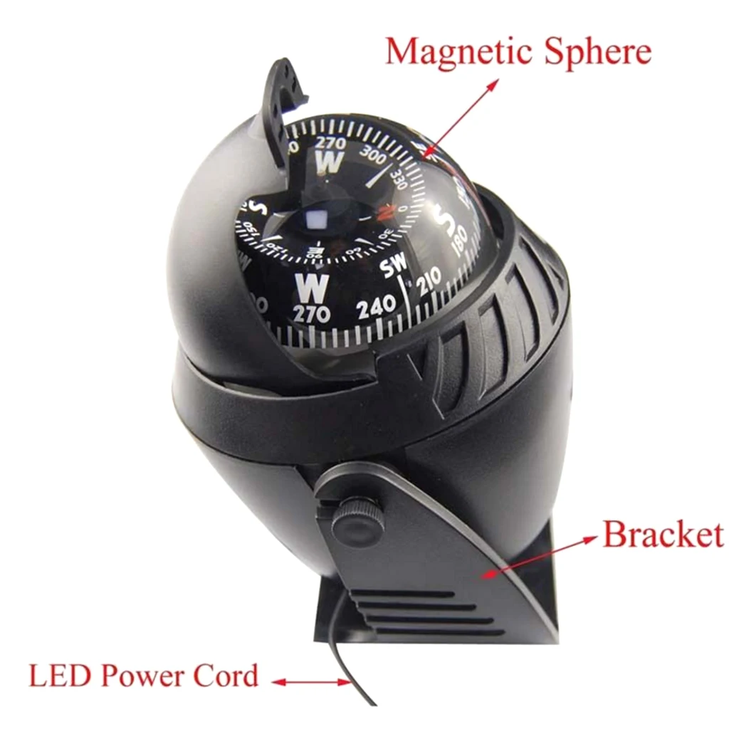 Big Sea Marine Pivoting Compass For Dashboard Dash Mount Boat Truck Car