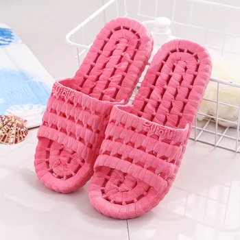 

Couple models Indoor Slides Soft Bottom Slippers Bathroom Bath Non-slip Slippers Home Shoes House Slippers Women Candy Colors