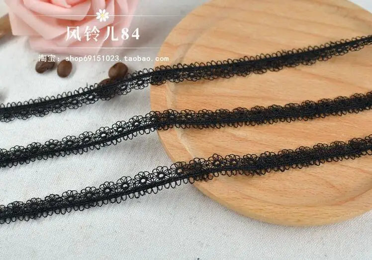 White Black Lace Trimmings Daisy Venice Lace Trim 5 Yards for Garment Curtain Decoration Flower Polyester Fabric Craft