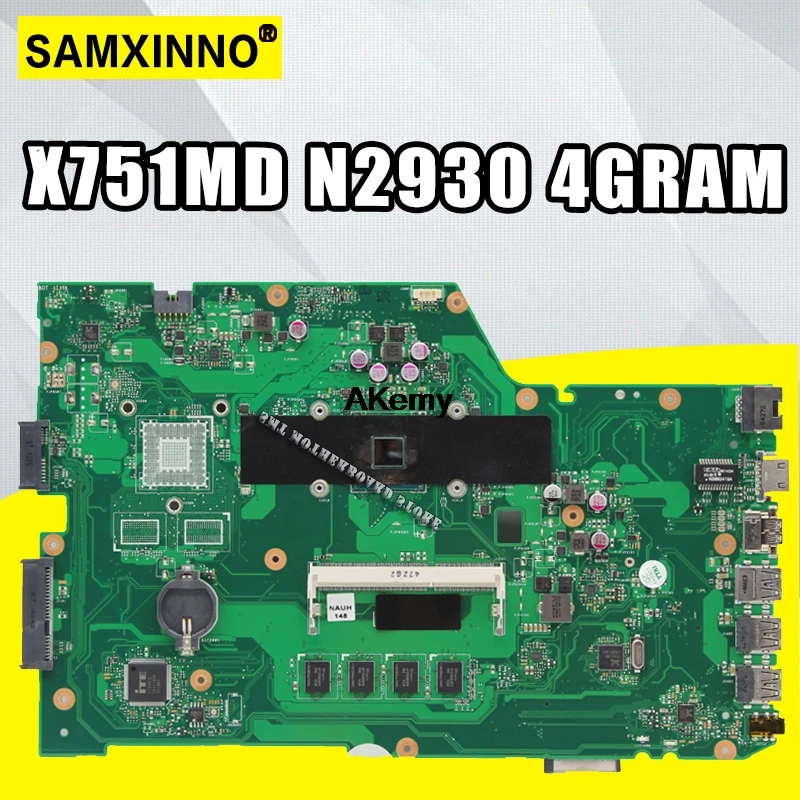 X751MD материнская плата N2930 4 Гб Оперативная память REV 2,0 для ASUS X751MA X751MD X751M X751MA материнская плата 100% тестирование в целости