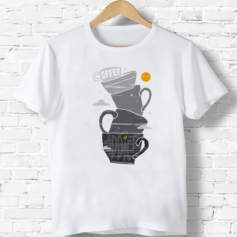 Кофе для мальчиков/футболка девочек летняя футболка футболки с рисунками из