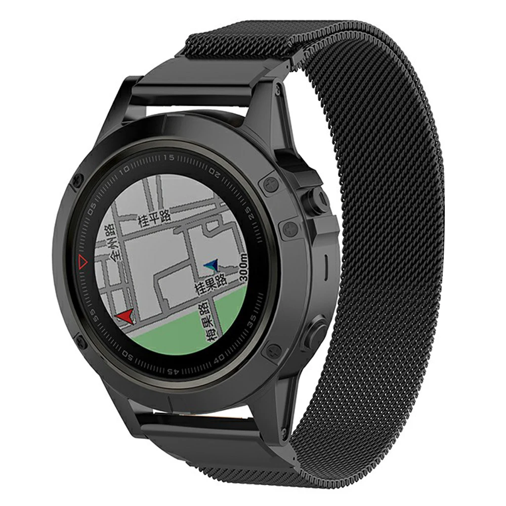 Cinturino 22Mm/26Mm Per Garmin Fenix Fenix 6X Pro 3/3 Hr/3 Sapphire D2 Bravo Fenix 5 Plus 6 Pro 935/945 Cinturino In Acciaio Inossidabile