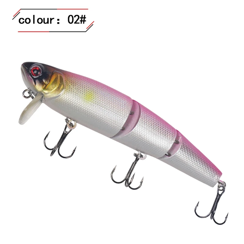 Artificial Bait False Fish Shape Lures Lifelike Multi Joint Topwater Lure Ocean Fishing Accessories With 3 Treble Fishhooks Hot
