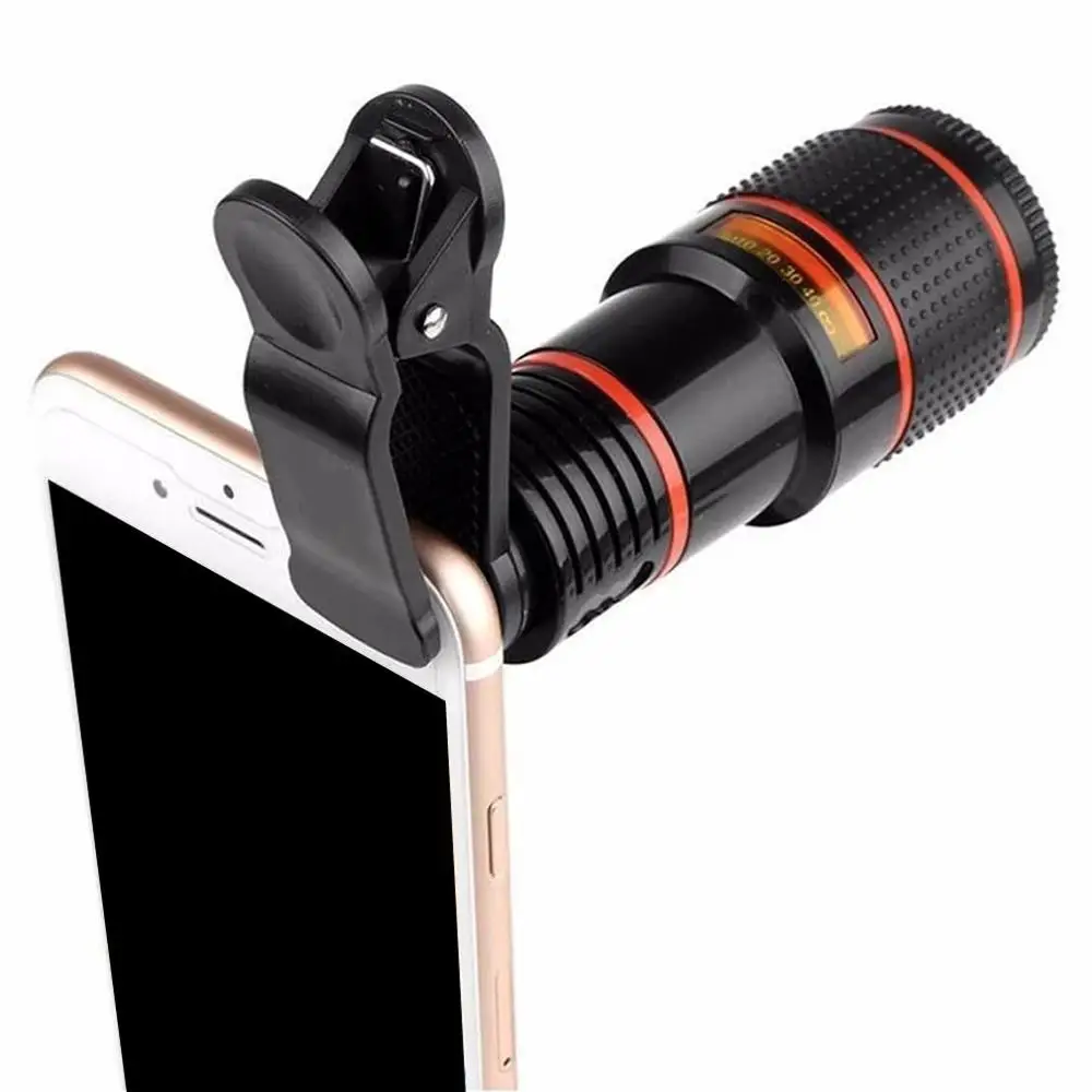 Объектив камеры мобильного телефона 8X 12X 14X зум телеобъектив внешний телескоп с универсальным зажимом для смартфона