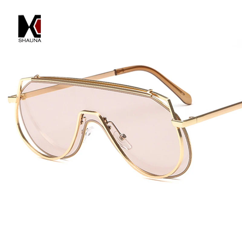 Женские и мужские очки авиаторы шауна негабаритный уникальные двойные ободки