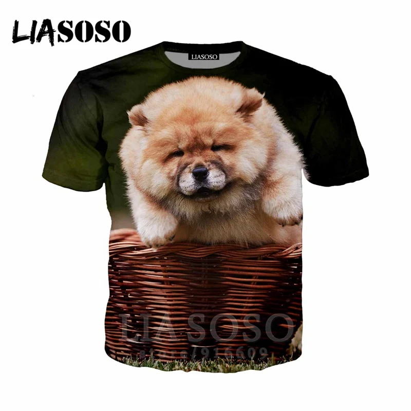 Модная футболка с 3d принтом для мужчин wo, Мужская Уличная футболка с изображением животных, собак, аниме, футболка с чау-чау, кофта с капюшоном, homme, футболка с коротким рукавом, A153