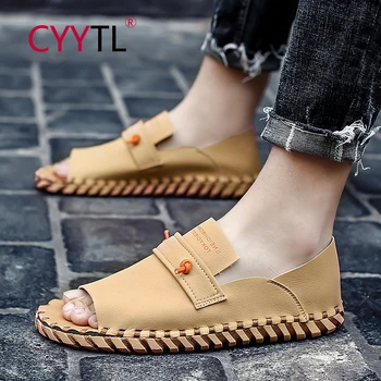 

Men's Open Toe Casual Leather Comfort Shoes Sandals Mens Sandals Men Open Toe Slippers Soft Sepatu Pria Sandalias Hombre