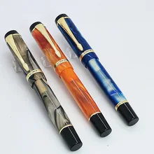 

Kaigelu 316B Fountain Pen F EF Nib Beautiful Marble Amber Pattern Ink Pen Writing Gift for Office Business The trumpet