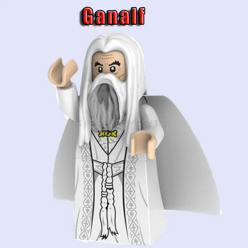 Gandalf Хоббит бой пяти армий Гэндальф билбо смауг Бейн король Теоден строительные блоки детские игрушки персонаж фильма подарки на день рождения - Цвет: Gandalf