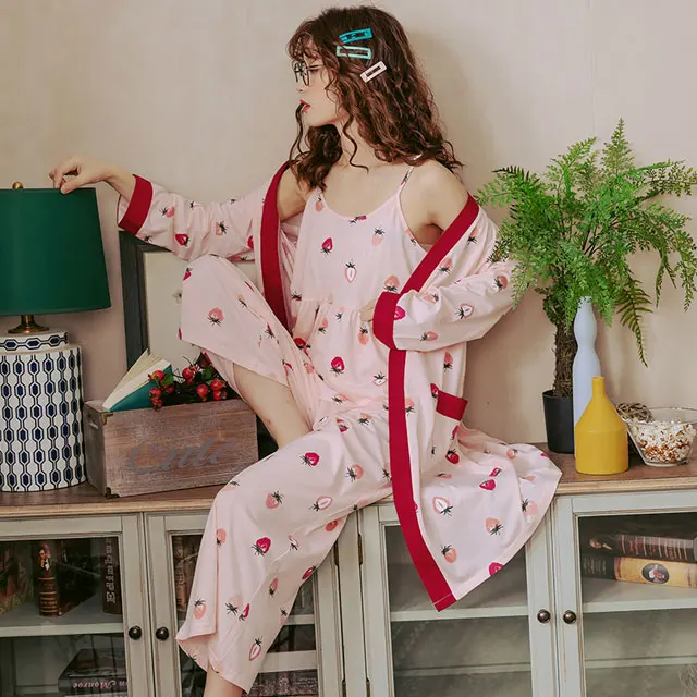 Хлопковые женские пижамные комплекты японская Пижама женские большие размеры весна осень домашняя одежда для отдыха женские одеяния Kawaii пижамы костюм - Цвет: 1349