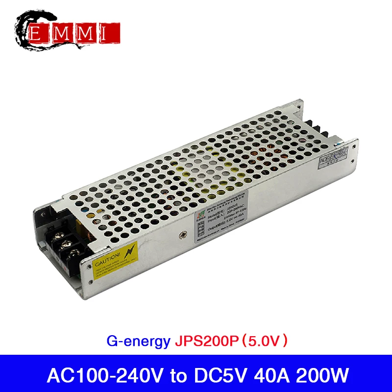G-energy 5V 40A 200W тонкий импульсный источник Питание с поворотный переключатель