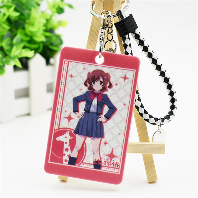 D Японский мультфильм Revue Starlight печатная обложка для автобусной карты Аниме Косплей Опора Брелок ID Чехол Держатель Коллекционные сувениры 1 шт - Цвет: D