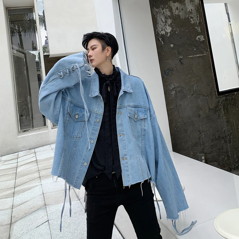 cuffing denim jacket