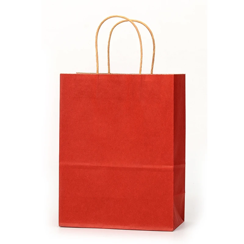 50 шт./партия, маленькие свадебные подарочные упаковочные пакеты на день рождения, Подарочная сумка из крафт-бумаги с ручкой, Рождественский год
