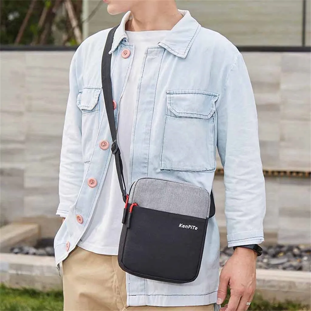 

Men Diagonal Mini Shoulder Multi-Function Mobile Phone Bag Outdoor New Crossbody Bag Chest Bag Fashion Neutral Outdoor Sport