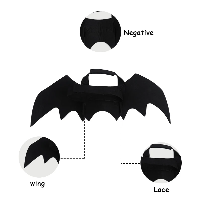 Новинка 1 шт. крылья летучей мыши для домашних животных Одежда для кошек собак костюм на Halloween для детей Хэллоуин Роман украшения милое животное крыло летучей мыши декор с кошкой дома