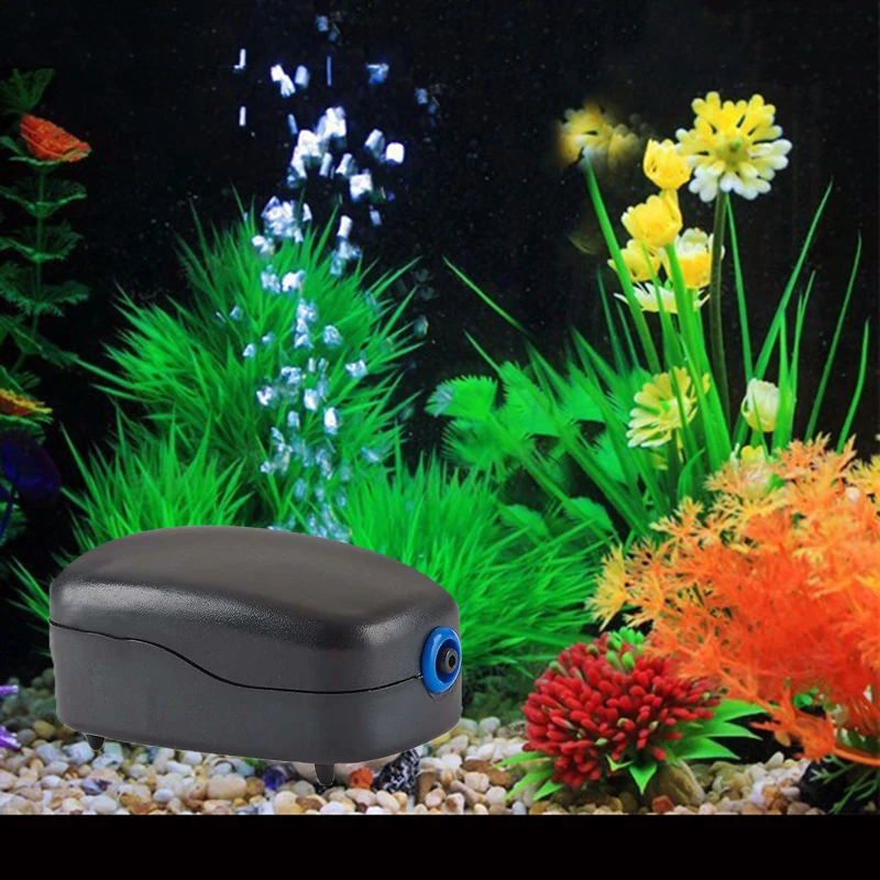 Aquarium Air Pump Ultra Quiet 2.5W Single Outlet Fish Tank Oxygen EU Plug | Дом и сад