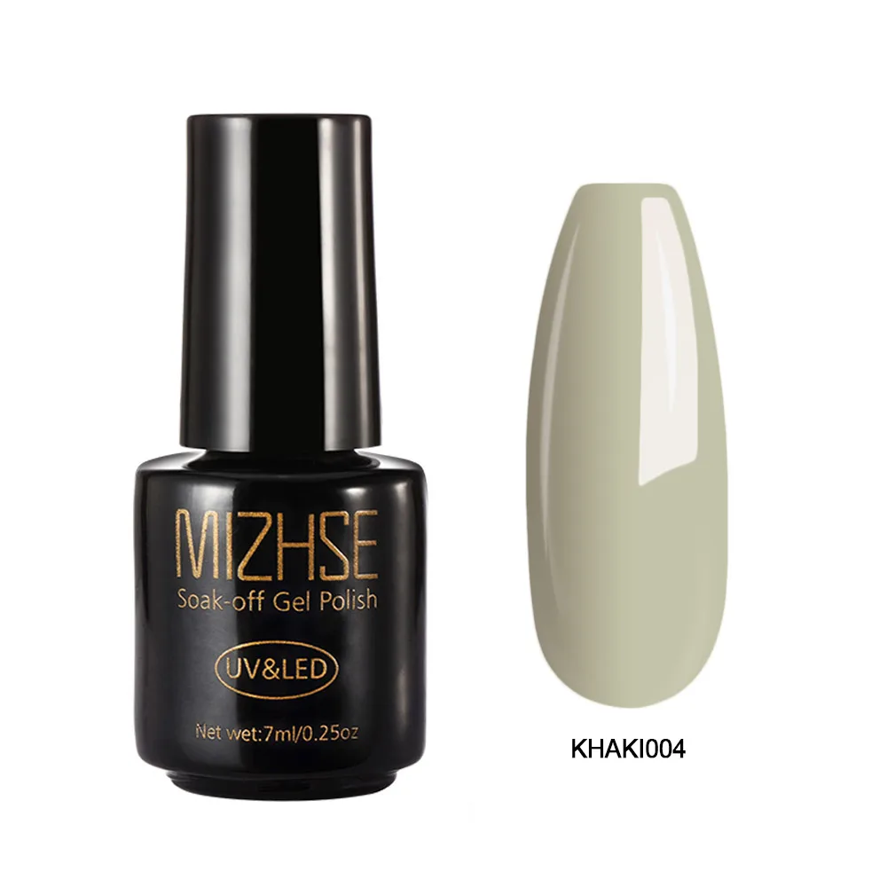 X-Khaki004 MIZHSE 7 мл модный розовый цвет серия УФ гель лак для ногтей Гель-лак Длительное впитывание УФ-гель для ногтей горячий Гель-лак салон - Цвет: X-Khaki004