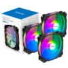 ALSEYE Max Series 120mm Cooling Fan 3pcs Set Adjustable RGB Lighting 4pin PWM + 3pin RGB Support Aura/RGB FUSION