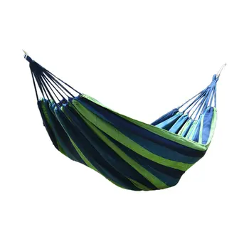 

Canvas Single Double Hammock Anti-Rollover Bending Stick Hammock Swing Ice Mesh-Shaped Stick Hammock