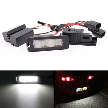 

2Pcs CANBUS LED Number License Plate Light for V W GOLF 4 5 6 7 Po-lo Passat 4D Scirocco No Error Tail Lamps Car Lights 12v