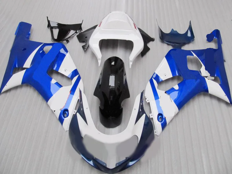 Injection Mold Fairing kit for GSXR600 750 01 02 03 GSXR 600 GSXR750 2001 2003 ABS New White blue Fairings set+Gifts SC74 | Автомобили и