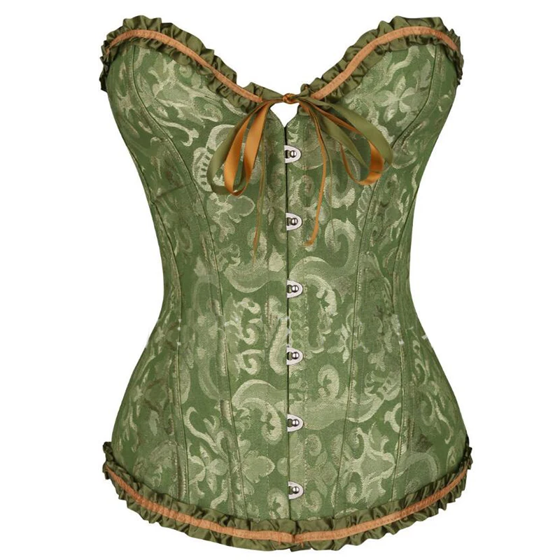 Сексуальное белье Бюстье черный атласный вышитый корсет Overbust Корсеты размера