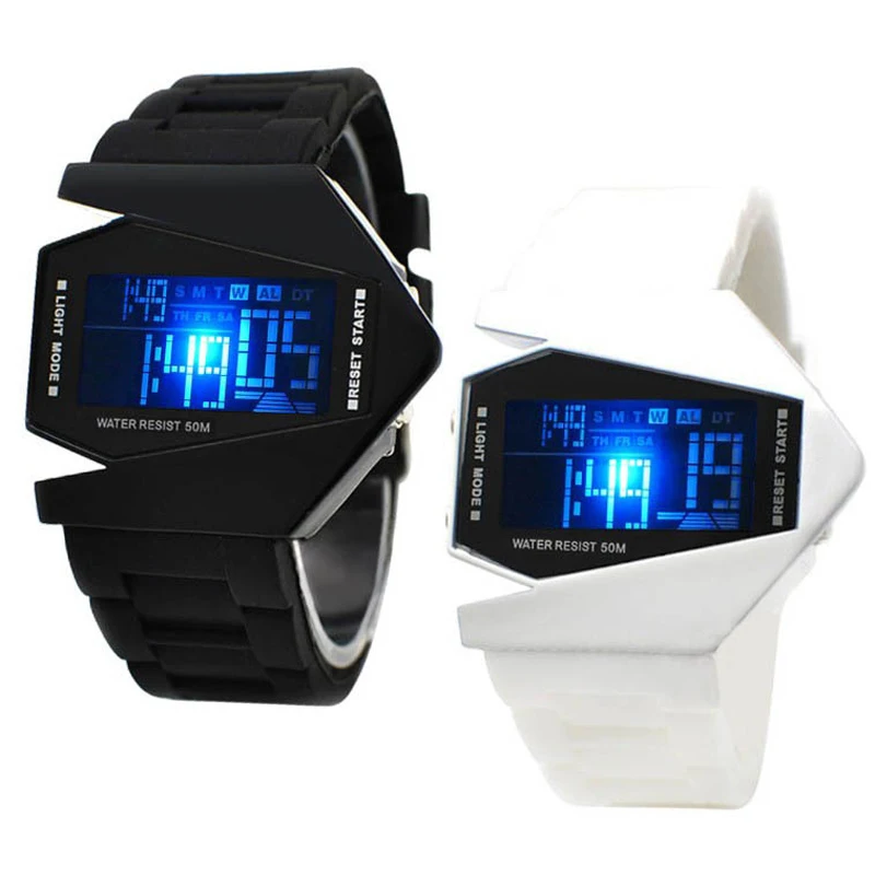 Модные светодиодные часы мужские электронные часы Роскошный цифровой таймер с сигналом задняя подсветка светодиодный часы женские мужские детские спортивные часы