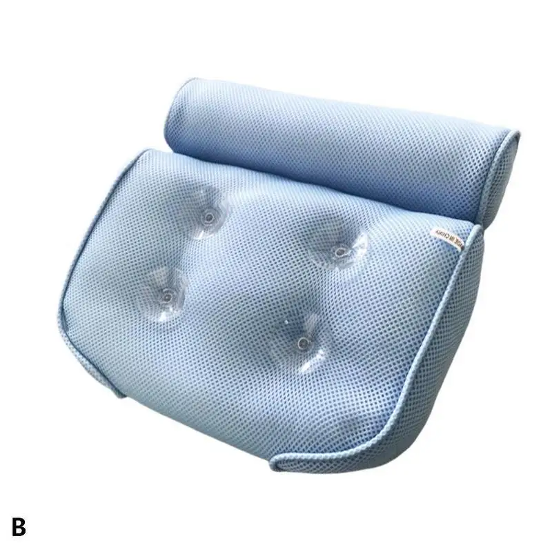3D сетка для ванны, мягкая ванна, спа-подушка, Нескользящая Ванна, подушка для головы с присосками, аксессуары для ванной комнаты - Цвет: B