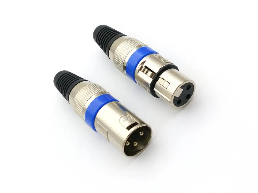 20 комплектов 3 контактный аудиокабель XLR с разъемом MIC папа + мама|Соединители| |