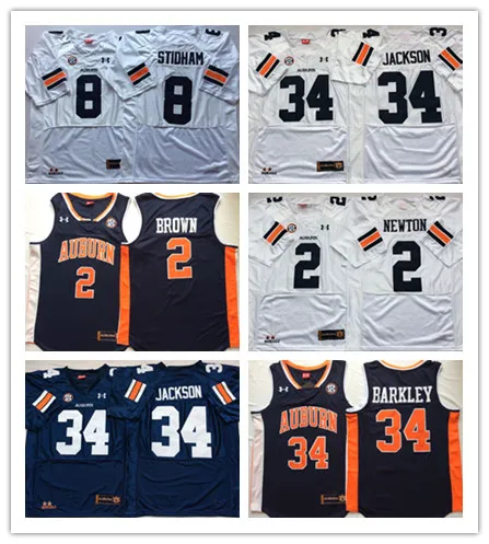 new high quality all stitched Auburn#34 BARKLEY#2 BROWN#1 HARPER#50 WILEY#2#34 JACKSON#8 STIDHAM Jersey