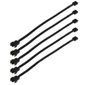 

5pcs Computer Female To Male Connect Durable PWM Power Office Accessories Replacement Extension Wire 4 Pin CPU Fan Cable