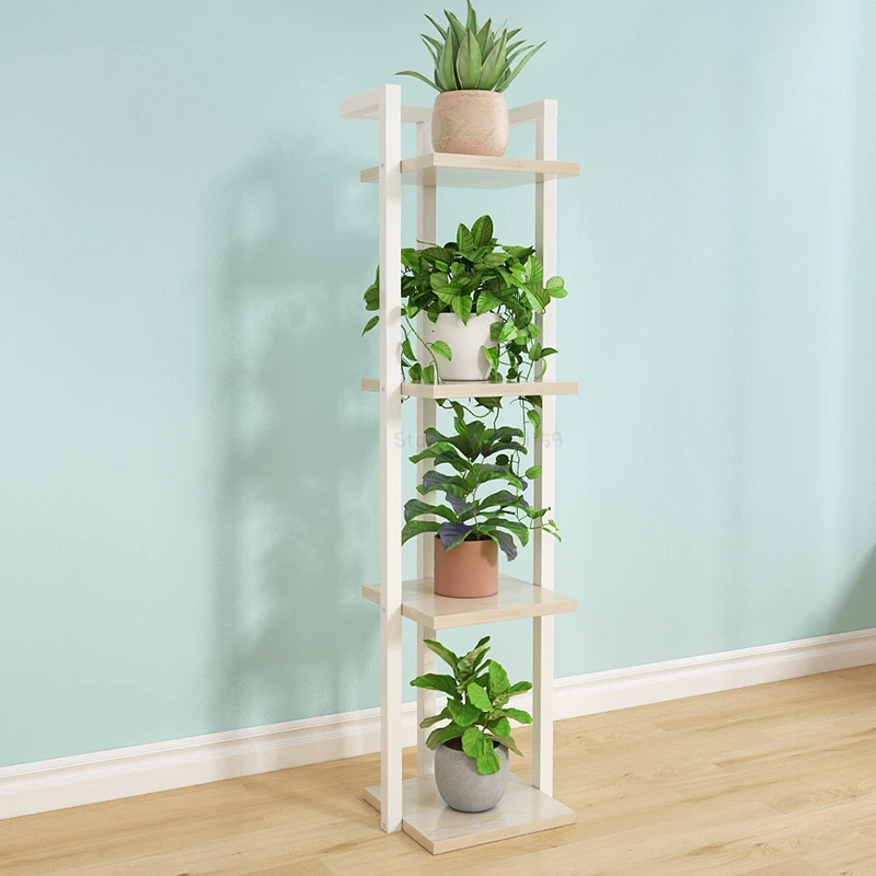 Green Luo Flower Airs многоярусный Крытый Железный арт балкон мясистый цветочный горшок рама Бытовая Гостиная посадочного типа полка - Цвет: whiteframeM