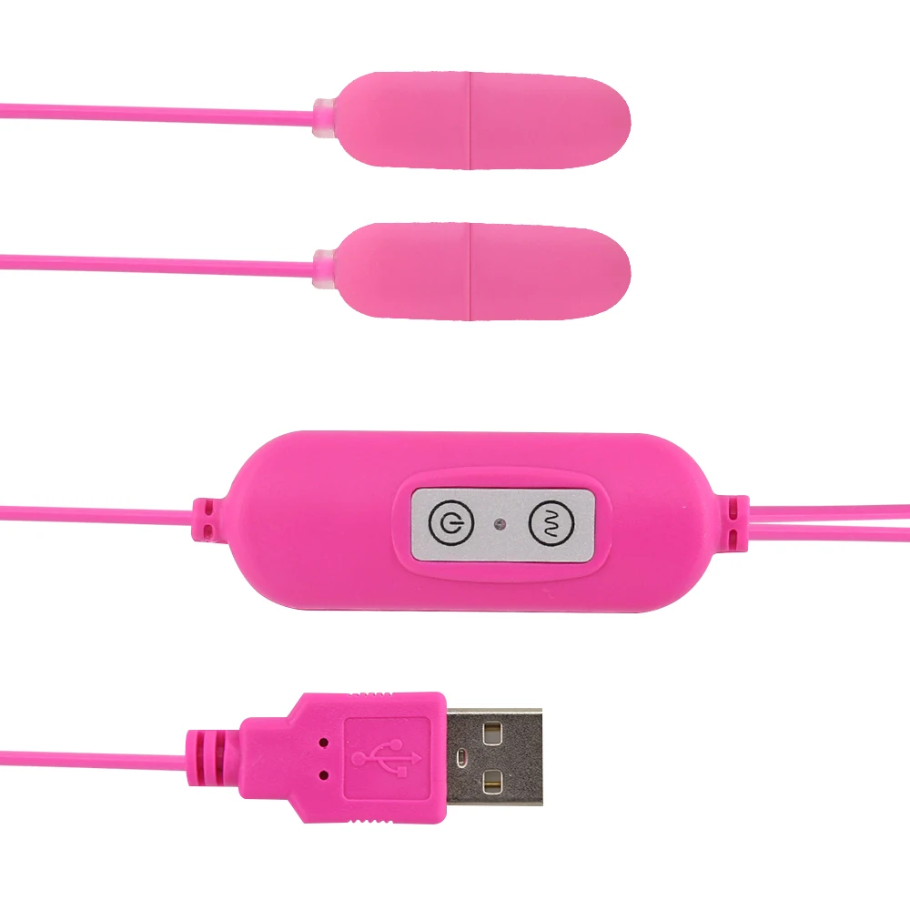 EXVOID Mini Bullet Vibrator G spot Massager Double Egg Vibrator USB Penis Plug Adult Products Urethral